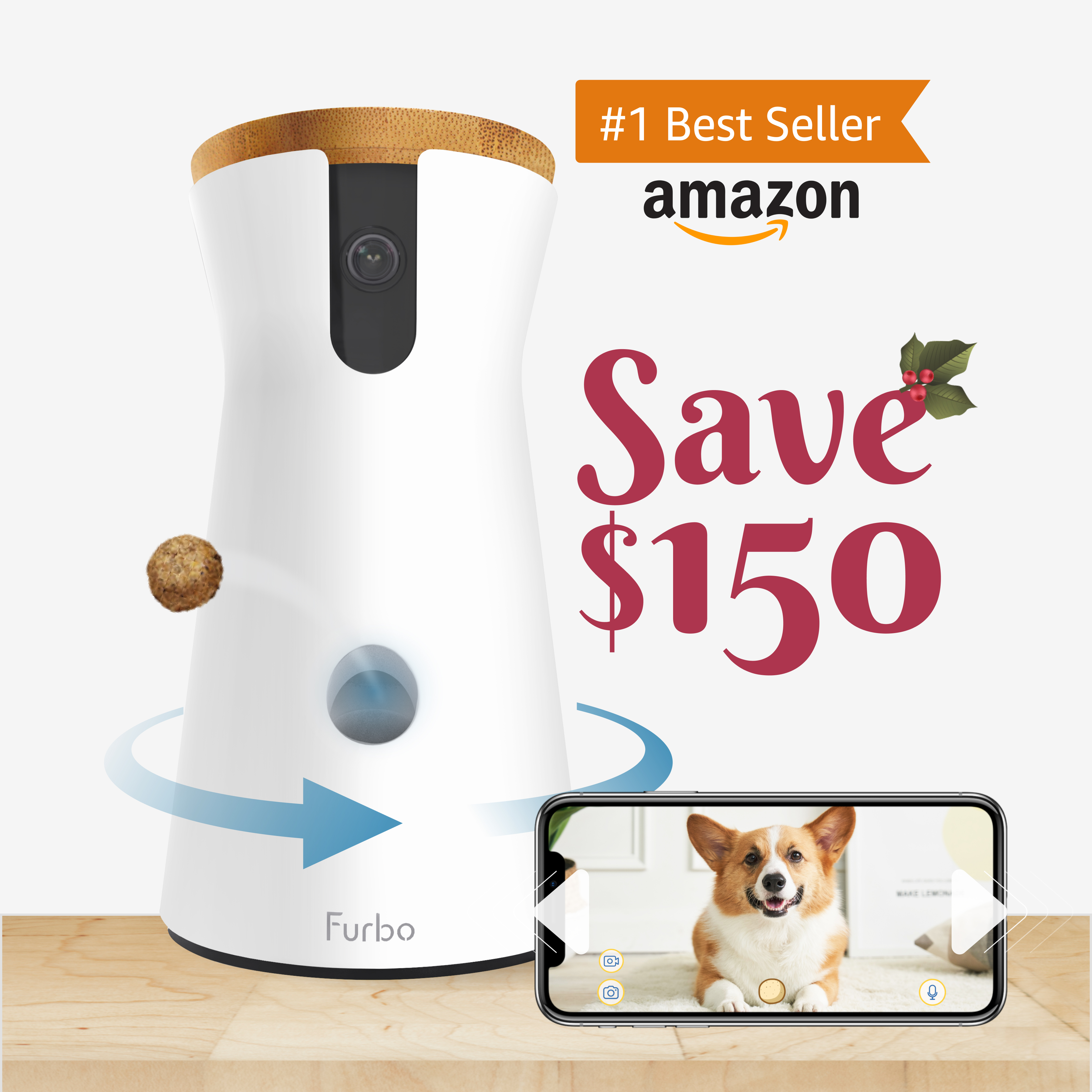 Furbo 360° Dog Camera | Treat-tossing Pet Camera with 360° view.